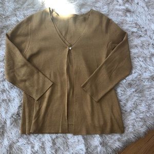Gold cardigan and shell